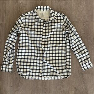 Muji women’s flannel plaid shirt